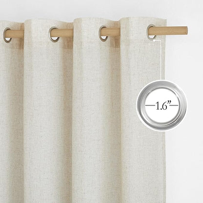 NICETOWN Textured Linen Sheer 108 inch Curtains - Image 2