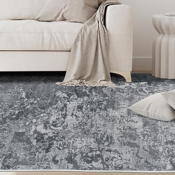 Aelenmu 5x8 Area Rugs for Living Room Washable Bedroom Dining Room Black | - Image 9
