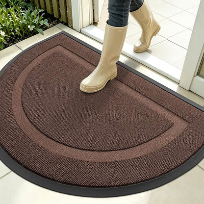 OLANLY Half Circle Front Door Mat Outside 35x23 All-Season Rubber Doormat | by OLANLY
