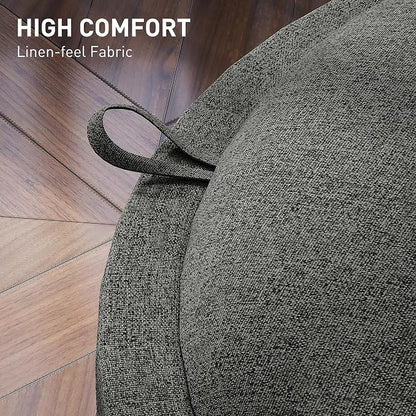 HOMCOM Round Storage Ottoman - Image 6