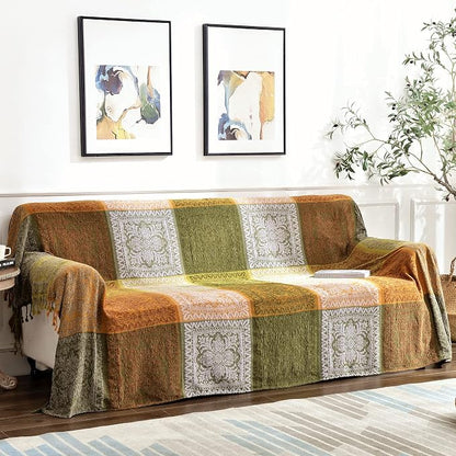 Boho Throw Blanket, Bohemian Tassels Throw Blankets by Unknown