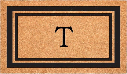 Calloway Mills 152961830T Black Border 18" x 30" Monogram Doormat by Callowaymills