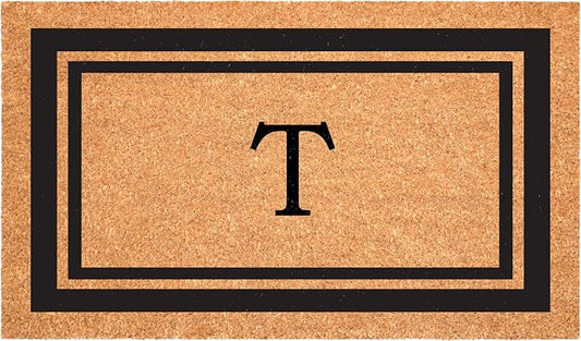 Calloway Mills 152961830T Black Border 18" x 30" Monogram Doormat by Callowaymills