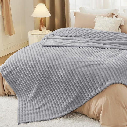 Bedsure Soft Cal Size Blanket for Bed Light Grey 102"x96" | Birthday Gifts for - Image 7