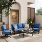 ALAULM 4 Piece Patio Furniture Set, Outdoor Metal Patio Furniture by ALAULM
