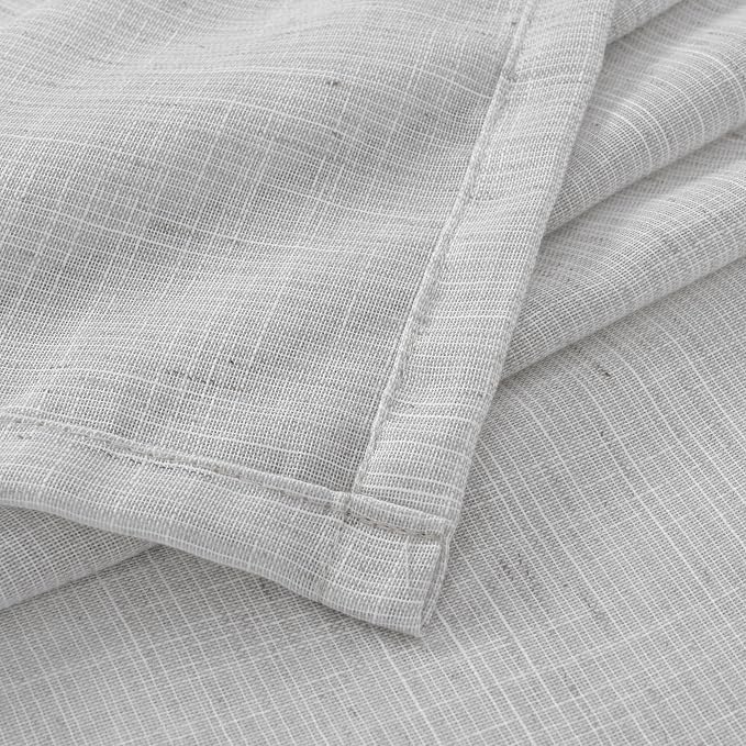 BGment Light Grey Linen Curtains 90 Inch Length - Image 8