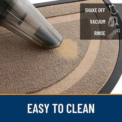 OLANLY Half Circle Front Door Mat Outside 33x21 All-Season Rubber Doormat | - Image 5