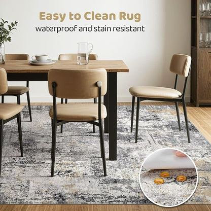 LOONGRUG 6x8 Area Rug Washable Neutral Modern Living Room Rugs Grey Beige | - Image 6