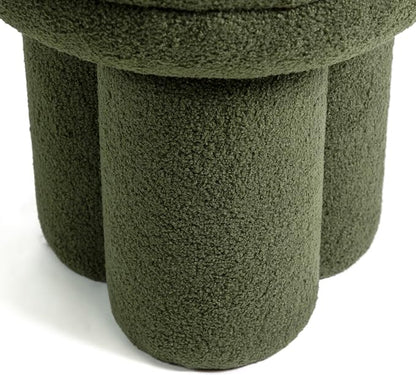 Furniture of America Rami Modern 18-inch Mushroom-Shape Upholstered Ottoman - Image 8