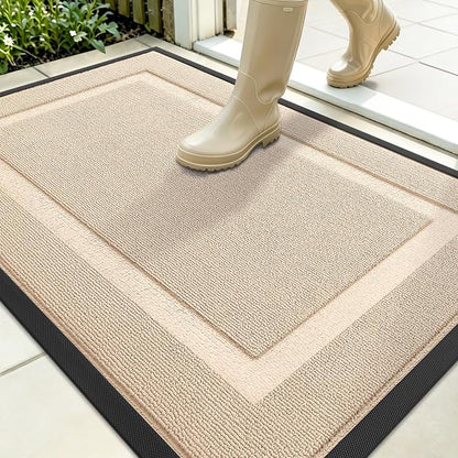 OLANLY Front Door Mat Outside 35x23, All-Season Heavy-Duty Rubber Doormat | by OLANLY