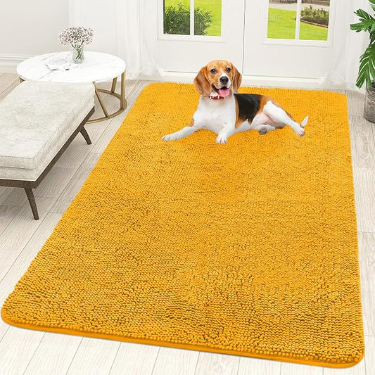 OLANLY Dog Door Mat for Muddy Paws 59x35, Super Absorbent Chenille Mud Mat | by OLANLY