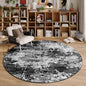 Black Round Rug 4ft Washable Circle Area Rugs by Acapet