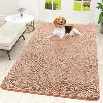 OLANLY Dog Door Mat for Muddy Paws 59x35, Super Absorbent Chenille Mud Mat | by OLANLY