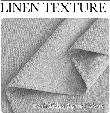 NICETOWN 100% Blackout Faux Linen Curtains - Image 5
