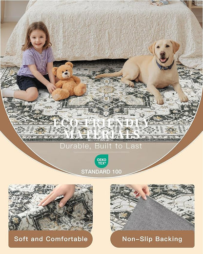 Madane Hallway Runner Rug 2'6''x12' Kitchen Runners Vintage, Entryway and - Image 5