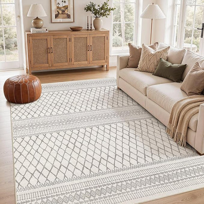 cotiled 6x9 Area Rugs for Living Room: Boho Washable Rug for Dining Room | by COTILED