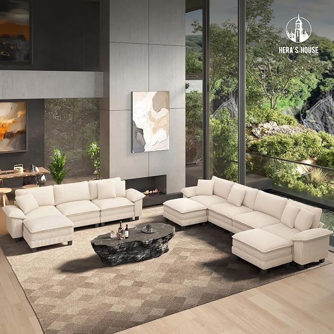 HERA'S HOUSE 158" Modular Sectional Sofa, Oversized L Shaped Couches - Image 9