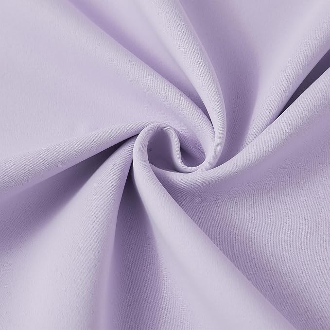 Lilac Blackout Curtain Drapes Pleated - Image 7