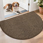 BEQHAUSE Dirt Trapper Door Mat 26" x 40" Half Circle Non Slip Rugs, Absorbent by BEQHAUSE
