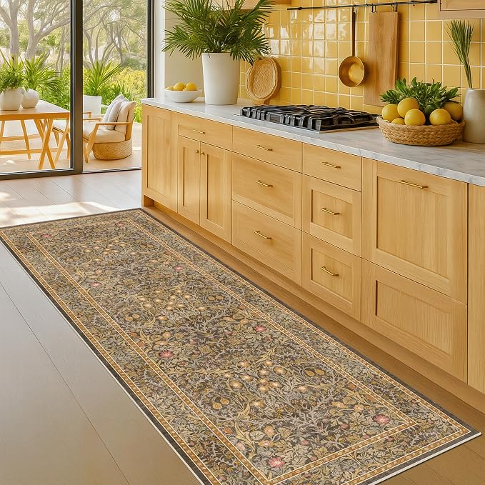 Brown 2'6" x 8' Runners for Hallways Non Slip, Extra Long Floor Runner for - Image 3