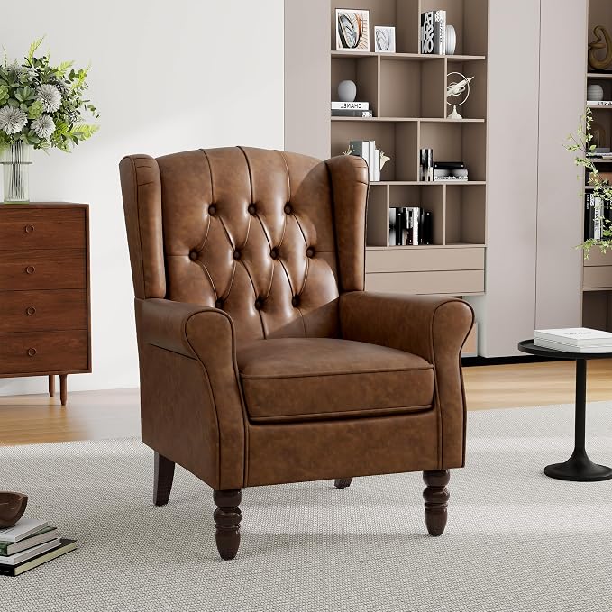 Mid-Century Modern Wingback Accent Chair by PiaRicco