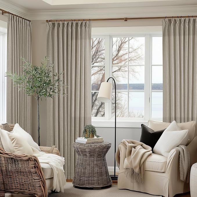 Extra Wide Curtains 90 Inches Long 60 Inch Width Burlywood Birch | Light - Image 5