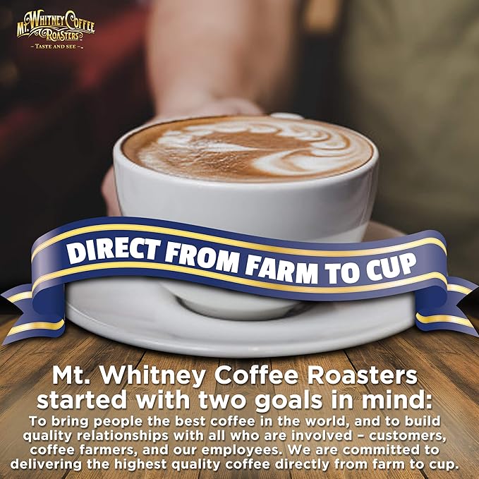 Mt. Whitney Organic Shade Grown, Low Acid Coffee from Peru (Ground, 2 Lb)