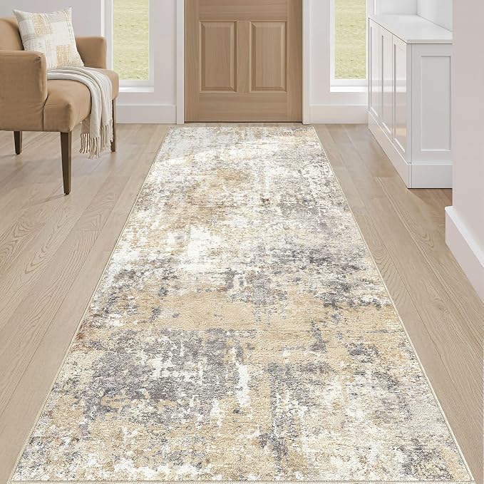 LOONGRUG Runner Rug 3x10 Washable Non-Slip Kitchen Neutral Modern Rug | - Image 4