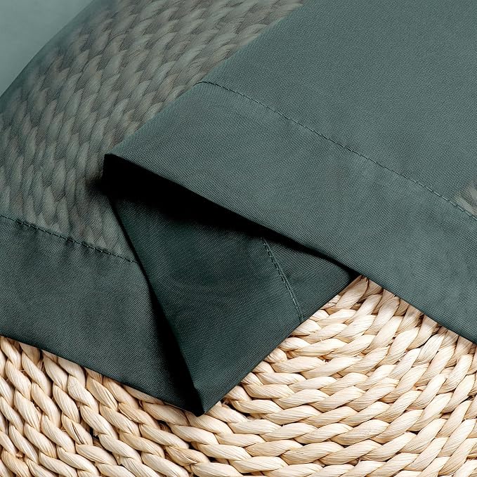 Chyhomenyc Sheer Hunter Green Kitchen Tier Curtains 24 Inch Length Set - Image 8