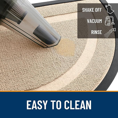 OLANLY Half Circle Front Door Mat Outside 35x23 All-Season Rubber Doormat | - Image 5