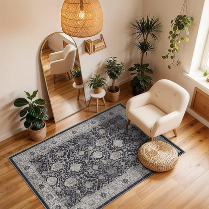 Washable 3x4 Entryway Area Rugs: Ultra Soft Low Pile Carpet - Image 2
