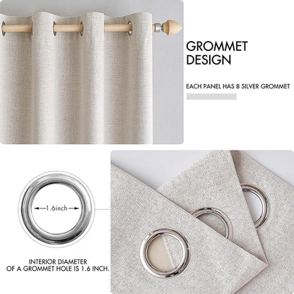 MIULEE 100% Blackout Linen Curtains - Image 4