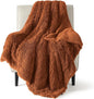 Bedsure GentleSoft Fuzzy Sherpa Faux Fur Twin Blanket Burnt Orange Cozy Gifts by Unknown