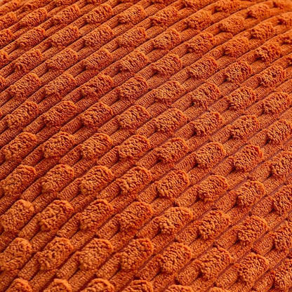 Set of 4 Burnt Orange Decorative Throw Pillow Covers 12x20 Inch Corduroy Pillow - Image 5