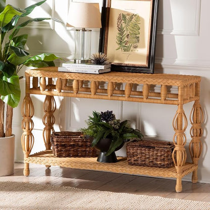 Bali & pari Dolby Natural Rattan Console Table - Image 2