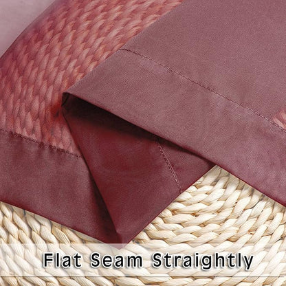Burgundy Sheer Curtains 84 inch Length 2 Panels Set, Light Filtering Sheer - Image 6