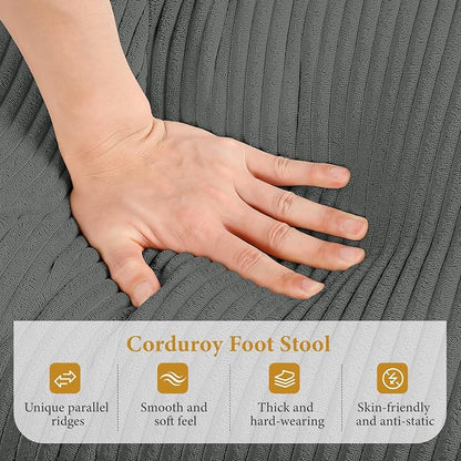 Vesgantti Large Ottoman for Modular Sofa, 29.5" Corduroy Ottoman - Image 3