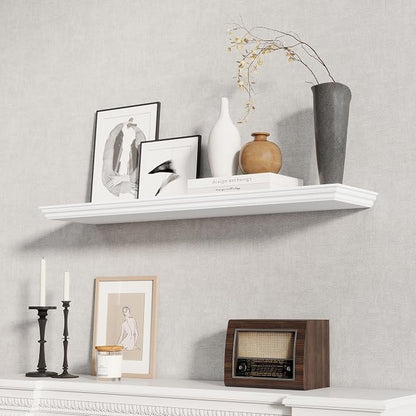 Fun Memories Floating Shelves 40 Inch Long, 9.3 Inch Deep Classic Crown Molding - Image 2