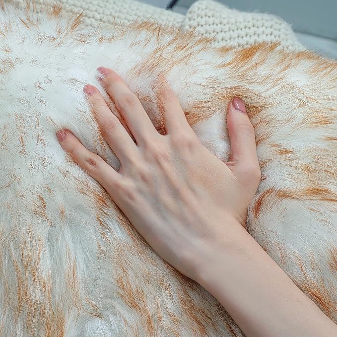 linmopm Faux Fur Sheepskin Rug, 2x3 ft, High-Density Cushion, - Image 8