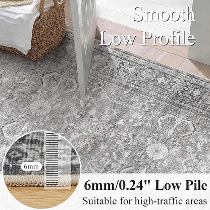 Schweek 8x10 Grey Washable Area Rug - Image 4