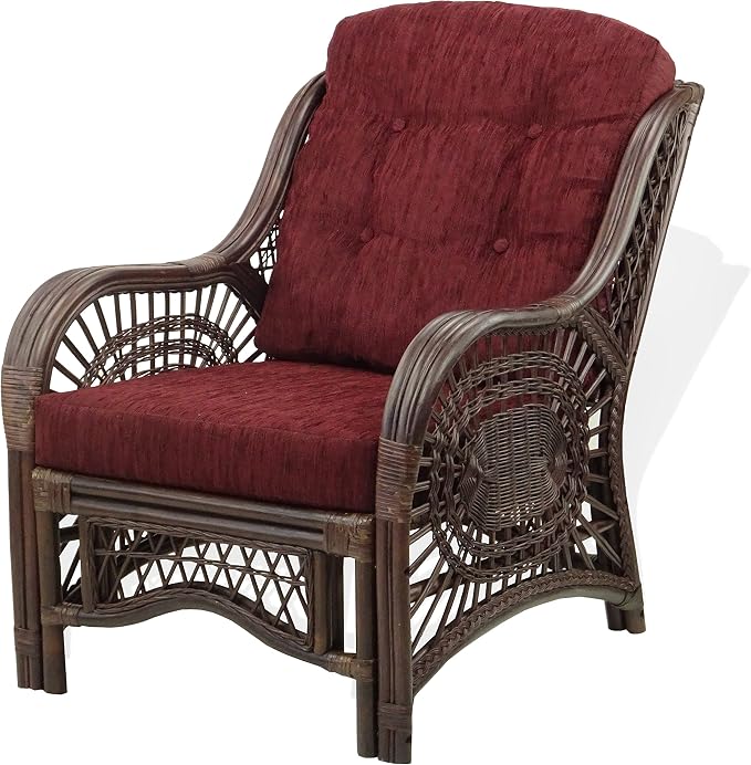 Malibu Lounge Set of 4: 2 Natural Rattan Wicker Chairs, Three-Seater Sofa - Image 6