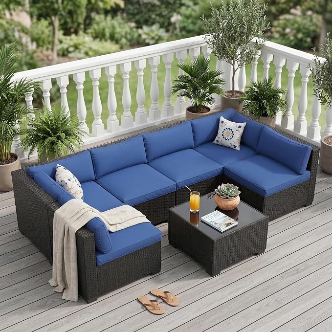 Garvee 7-Piece Outdoor Sectional Furniture Set, Patio Furniture Sets - Image 8