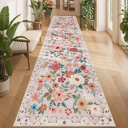 DUKINO 3x12 Washable Runner Rug, Long Hallway Runner Rug Non Slip, Low Pile by DUKINO