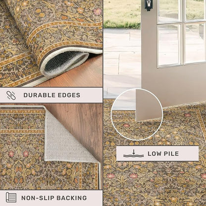 Brown Washable 2x4 Entry Rug - Image 5