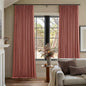 Terracotta Pleat Linen Blackout 102 Inch Curtains by Twodrapes
