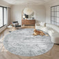 Soalmost Round Rugs 8ft Living Room Circle Area Rug 8x8 Grey Vintage | Washable by Soalmost