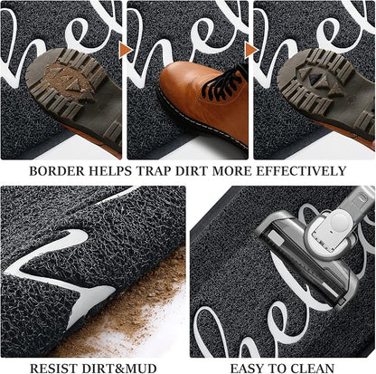 Door Mat, Welcome Mat Low Profile Floor Mat Front Doormat Indoor and Outdoor - Image 6