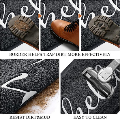 Door Mat Welcome Mat Floor Mat for Entryway, High Traffic Areas | Low Profile - Image 6