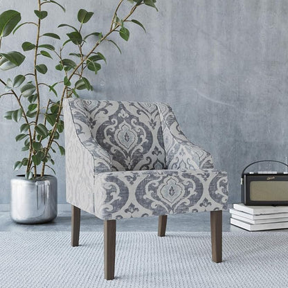 HomePop Velvet Swoop Arm Accent Chair, Suri Blue - Image 5