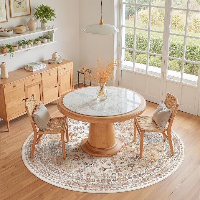 Round Rug 6ft, Circle Rug for Dining Room Table, Dining Room, Nursery Room - Image 9